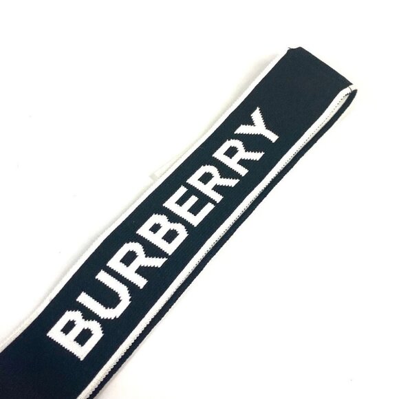 BURBERRY logo headband accessories hair band Nylon Black/White main image 9